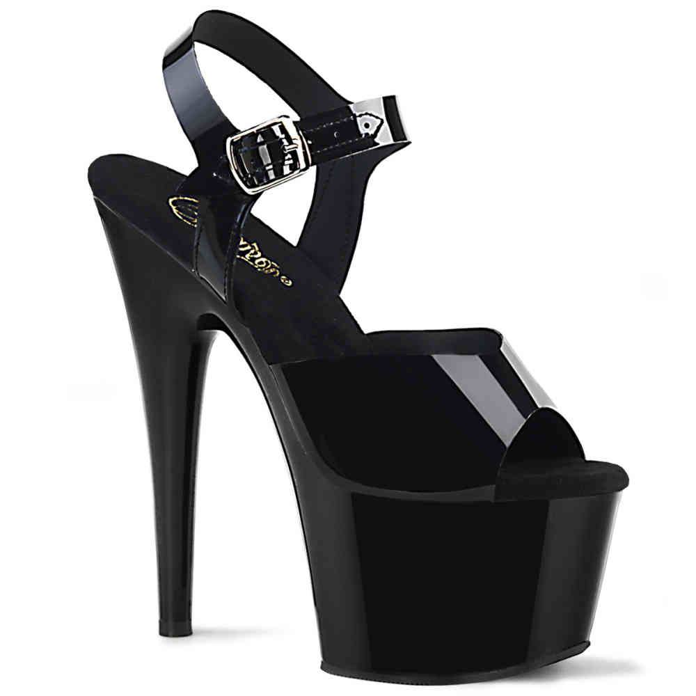 Pleaser - ADORE708N Ankle strap sandal, Pole dance shoes - Pole dance shoes - Black Product image